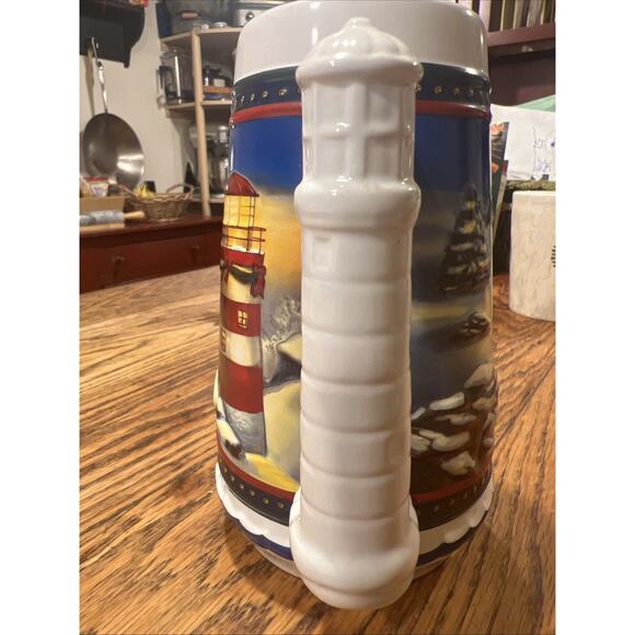 Budweiser Guiding The Way Home 7” Stein Lighthouse Christmas Vintage 2002 EXC!!! - Picture 5 of 10